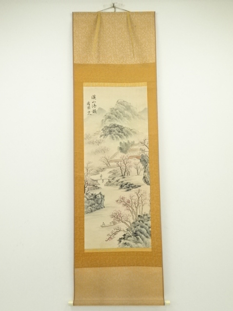 JAPANESE HANGING SCROLL / HAND PAINTED / LANDSCAPE